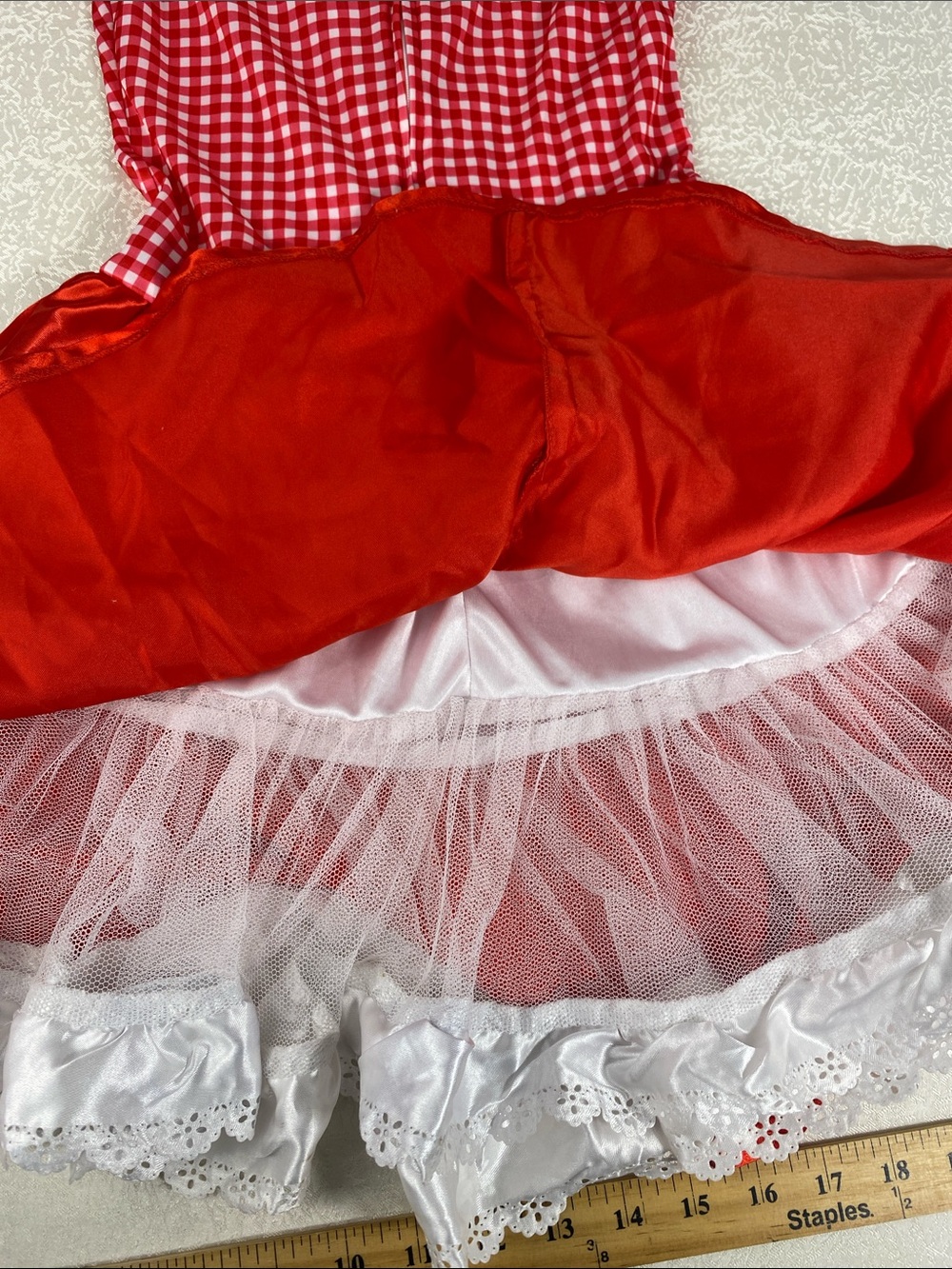 Lil’ Red Riding Hood Child Size 12/14 Halloween Costume Dress Only - Picture 7 of 11
